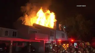 Firefighters Sustains Minor Injuries Battling Attic Fire | Irvine, CA