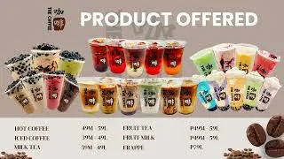 Affordable Coffee, Milktea, Fruit Milk, Fruit Tea franchise in the Philippines.