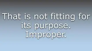 What does Unfitting mean?
