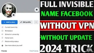 How To Make Full Invisible Name On Facebook 2024 / full Black Name Facebook name 2024 new Trick
