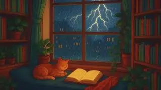 Rainy Reading Nook 📚 | 6+ Hours of Cozy Lofi Beats for Study, Sleep & Relaxation