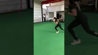 Zig zag sprint around cone