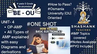 Basic Electronics &ndash; Unit 4 | OU Syllabus | Operational Amplifier All Types of  OP AMP