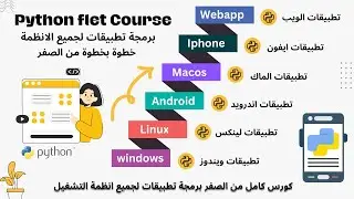 بايثون برمجة تطبيقات الهواتف والويندوز ولينكس والويب python flet flutter