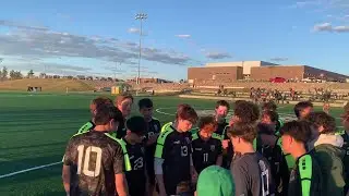 Kelly Walsh players hoist the Casper Cup after the Trojans' 10-0 shutout of Natrona County on