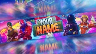 Fortnite: *FREE* Channel Art Banner Template [Photoshop]