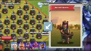 Archer Queen + 50 Healers v/s Max 125 Bomb Towers