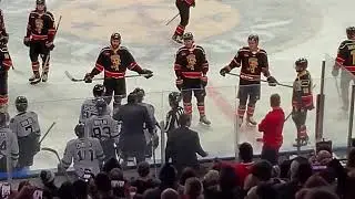 Norfolk Admirals after game scrum