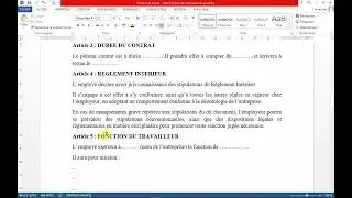 REDACTION D'UN CONTRAT DE TRAVAIL: CONTENU ET EXEMPLE DE MODELE