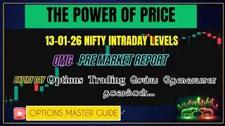13-01-26 Pre Market Report | Expiry Day Options Trading செய்ய தேவையான தகவல்கள் #omg #premarketreport