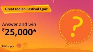 Amazon Great Indian Festival Quiz Answers [Till 25 Oct 2019]