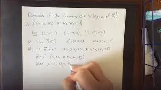 Verifying subspaces of R^3