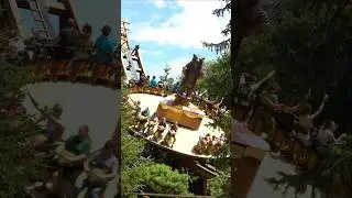 A bear themed Disk-O Coaster! #nigloland #rollercoaster #themepark #amusementpark #zamperla