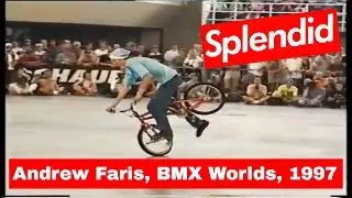 Andrew Faris, Flatland BMX Freestyle Worlds Mid School BMXing Comp, Eindhoven, Netherlands, 1997