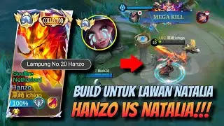 HANZO vs NATALIA DI RANK‼️ CARA HANZO LAWAN NATALIA CUKUP PAKAI BUILD INI SAJA - Mobile Legends