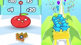 Food Run Vs Runner Coaster 🎨🫁Walkthrough All New Max Update Mobile Gameplay Video OG8679