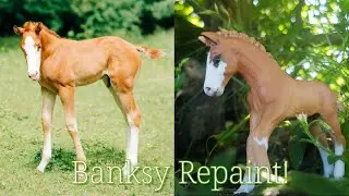Painting a Chestnut Model Horse~Banksy Foal Repaint!