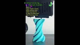 2 Interlocking Spiral Cones