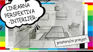 LINEARNA PERSPEKTIVA- prostoručno, idealna soba/Draw a room single point perspective freehand art123