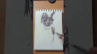 Predator stickman drawing #speeedrawing #art #drawing #art #speedsketch