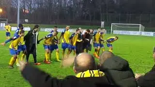 Union Saint-Gilloise in the lower divisions: Supporters et joueurs &agrave; Diegem - Union Saint-Gilloise