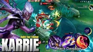 SAVAGE!! Karrie Full One Hits Build😱 (ATK SPEED HACK) | Build Top 1 Global Karrie - MLBB