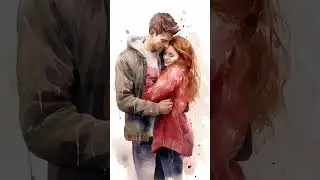 Animated watercolor: a couple's love story#couplegoals #watercoloranimation