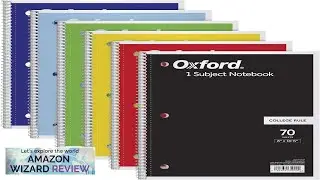Oxford Spiral Notebook 6 Pack 1 Subject College Ruled Paper 8 x Review