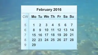 February 2016 Calendar