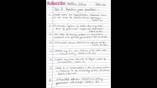 Class 10 political science important question/previous year questions civics #class10 #short