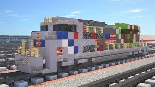 Minecraft Union Pacific 1943 Spirit SD70AH Locomotive Tutorial