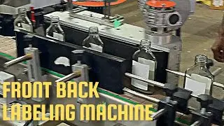 HIGH SPEED FLAT BOTTLE FRONT BACK STICKER LABELING MACHINE