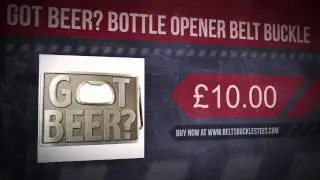 Got Beer? Bottle Opener Belt Buckle