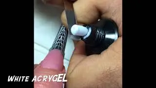 ACRYGEL PINK AND WHITE (REVERSE APPLICATION)