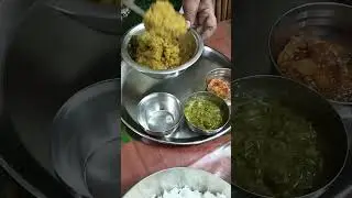 Today's lunch #fypシ #manga pachidi#keerai kadayal# vendakkai masala# vazhathandu kootu# appala poo