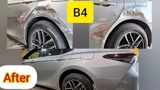 #TOYOTA#CAMRY #QUARTER PUNNEL REPAIR #NO PAINT NO FILLER #PAINT LESS #PDR WORK @Autodenter0218 