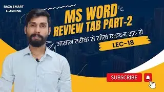Review Tab Part-2 in Ms-Word -Lec-18 | Computer Learning #saqlainraza #msword #winword #word2016