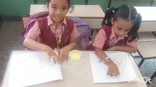 🌈 Thumb Painting Fun | KG-2 Lily Kids Write Their Name Initial Letter 🖐️🎨✨