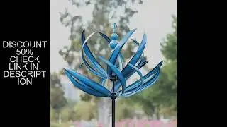 Wind Spinner Metal Windmill 3D Wind Powered Sculpture Lawn Metal Wind Solar Spinners Yard And Garden