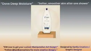 Dove Deep Moisture Product Design | Photoshop & Canva Mockup | Kanika Creations