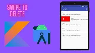 How to implement swipe to delete in Recycler View in Android Studio | Kotlin | Android