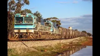 Freight trains in the Avon Valley Western Australia