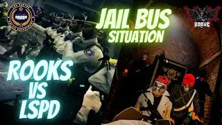 ROOKS VS LSPD | Jail Bus ආතල් With කළු කැත උන් @HackyStreaming #ceylonrp #lspd #rooks #fivem