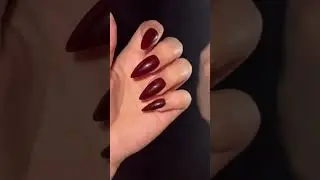 Vampy blood red stilettos 😍 #exploepage #explore #fyp #nails #bloodred #dark
