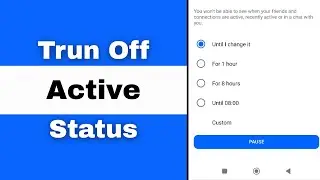 How To Turn Off Active Status On Messenger
