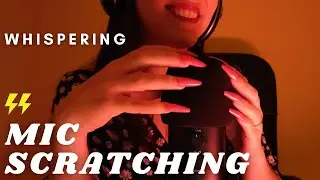 ASMR - FAST and AGGRESSIVE MIC SCRATCHING with FOAM cover | INTENSE Sounds | Whispering