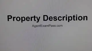 008 property description Free Real Estate License Exam Words Questions AgentExamPass.com