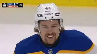 Josh Dunne tries to fight every Flyer until Nicolas Deslauriers steps in