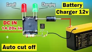 How to make 12v battery charger circuit auto cut off ! Simple 12v battery charger @aictechnical