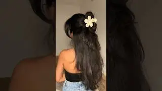 Easy Half-up claw clip hair style #clawclip #hairstyles